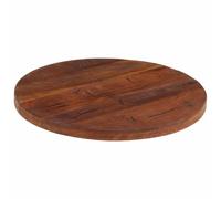 Plateau de Table Rond en Bois Recyclé 60 cm pour Rénovation | Bois massif récupéré, teck manguier pin hêtre, fait main, design rustique, facile à nettoyer, usage domestique ou