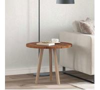 Plateau de table rond en chêne massif Ø60 cm Marron foncé - Vidaxl