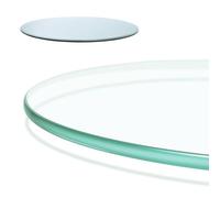 Plateau De Table Rond Verre 28 100cm, Dessus De Table Ronde Verre Trempé | Plateau De Remplacement De Surface De Table Transparente Pour Meubles De Maison(95cm(37in))