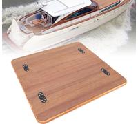 Plateau de table RV avec surface revêtue, pliable, élégant, bois massif, bateau, marine, pour yacht, navire, marron (595 x 580 mm/23,43 x 22,83 pouces)