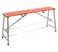 Plateau de travail pliable - Échafaudage - 150 x 27 cm - Hauteur réglable de 70 à 120 cm - Capacité de charge : 300 kg