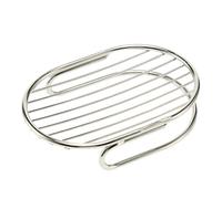 Plateau de vidange durable, porte-savon élégant en acier inoxydable pour salle de bain, cuisine, douche, savon élégant pour l'organisation et la décoration de la maison, 13,2 x 9,3 x 3 cm