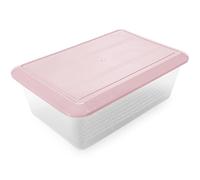 Plateau Décongélation des Aliments 6,5L Couvercle Rose et Grille Égouttoir