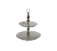 Plateau Décoratif Double Ø49cm en Métal - AUGUST - ALTOBUY Gris