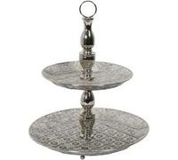 Plateau Décoratif Double Ø49cm en Métal - AUGUST - ALTOBUY Gris