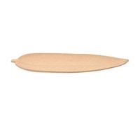 Plateau Décoratif en Bois Feuille, Assiette de Service Dessert Khaki | Bois, Forme Feuille, Usage Apéritif ou Dessert, Design Simple et Pratique, Facile à Porter et Ranger