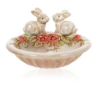 Plateau Décoratif en Céramique pour Dessert et Fruits, Entrée | Finition Élégante et Lisse, Usage Polyvalent à Maison, Support Photo, pour Bijoux et Collations