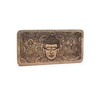 Plateau décoratif ou Vide-Poche en Bois avec Gravure Bouddha | Savoir-Faire Indien