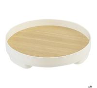 Plateau Décoratif Petit Plateau Rond Plateau de Salle de Bain Décoratif pour la Maison Plateau Décoratif en Bois