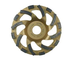 Plateau diamant LEMAN 1500125 - Segments virgules - Béton/Granit - 125x22,23x6,5mm