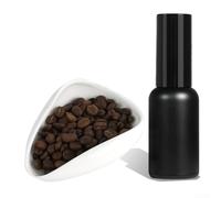 Plateau doseur de grains de café et flacon pulvérisateur pour un broyage sans désordre et un versement précis (blanc)