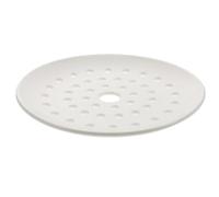 Plateau Égouttoir en Céramique Blanc pour Raviolis, la Cuisine | Surface Lisse, Bords Doux, Trous Multiples, Stable sur Table, Usage Restaurant et Maison
