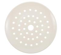 Plateau Égouttoir en Céramique Blanche à Trous pour Raviolis | Design Rond Peint à Main, Surface Lisse, Bords Doux, Drainage Multiple, Base Antidérapante, Cuisine Familiale ou Restaurant