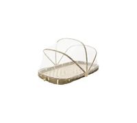 Aubry Gaspard Plateau en bambou avec cloche en filet synthétique Longueur 45 cm