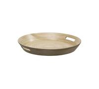 - Plateau en Bambou Laqué Rond Bicolore 42cm Naturel