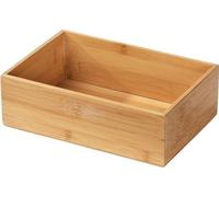 Plateau en bambou naturel Terra L - Boîte d'organisation pratique pour les armoires et les étagères de la cuisine, de la salle de bain et de toute la maison - Rangement clair des petites choses - 22 x