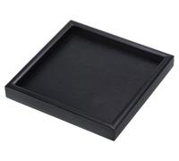 Plateau en bois, 18x18 cm, carré, noir, pour décoration et bougies