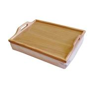 Plateau en Bois avec Coussin pour Petit Déjeuner au Lit