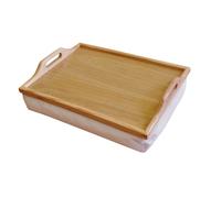 Plateau en Bois avec Coussin pour Petit Déjeuner au Lit