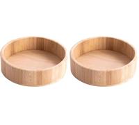 Plateau en Bois de balsa Rond Moyen 16 x 4,5 cm. (Lot de 2)