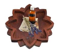 Plateau en Bois de Générique, Support de Rangement en Bois - Support de Rangement en Pierre de, Bol Organisateur en à Texture Chaude pour clés, huiles d'aromathérapie, Bijoux, Bougies