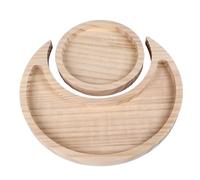 Plateau en Bois de Pin Design Lunaire 24x15x1 7 cm Support Multifonctionnel pour Cristaux Bijoux Huiles Essentielles Rangement Décoration Intérieure Portable Léger