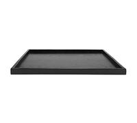 Plateau en Bois Noir.Plateau rectangulaire Anti-dérapant avec poignée, Plateau de Service en Bois Noir de pour Fruits/Aliments/dîner/Boissons.(35 * 24cm)