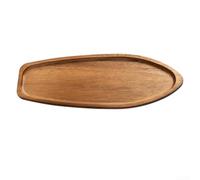 Plateau en bois rectangulaire Plateau de service en bois naturel Plateau de cuisine antidérapant pour petit-déjeuner café collations Design élégant pour café et maison Plateau robuste 30 x 20 cm (TP07