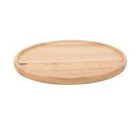 Plateau en bois rond, 30cm Plateau de service pour amuse-gueule simple pour le petit-déjeuner, la pizza et les fruits