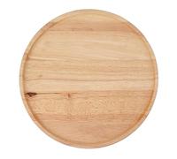 Plateau en Bois Rond 30cm Plateau de Service Stable de Style Simple pour le Petit-déjeuner Pizza Snacks aux Fruits Plateau de Service en Bois