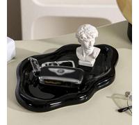 Plateau en céramique élégant - Plat décoratif en forme de nuage, organisateur de bijoux, support photo, décoration d'intérieur esthétique, cadeau pour les amis, bol à bibelots de luxe Taille Uniquepor