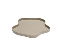 Plateau en métal beige, ondulé - Hübsch, Pond - 37x37x3 cm