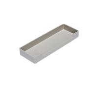 Plateau en métal gris clair, carré - Hübsch, District - 17x6x2 cm