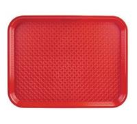 Plateau Fast Food en Plastique Rouge 345x265mm Kristallon 9 G
