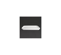 Olympia Plateau self-service blanc Kristallon, grande taille : 450 x 350 mm/ 17,75 x 13,75 pouces, polypropylène blanc, plateau de service rectangulaire en plastique pour restaurant, GF997