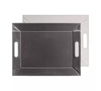 Plateau FreeForm 45 x 35 GRIS Zinc BLANC Crème