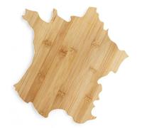 Plateau Fromage en Bois/Bambou - Planche Apéro Dinatoire - Forme Carte de France Originale pour Service, Présentation et Décoration de Table, Charcuteries, Saucissons, Tapas