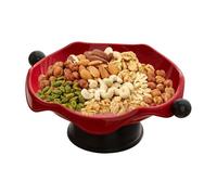 Plateau Fruit - avec Socle Surélevé Esthétique et Égouttoir - Saladier pour Plan de Travail,pour Maison, Cuisine, Chambre, Salon, Salle de Bain, Apéritif, Confiserie, Gâteau, Chocolat