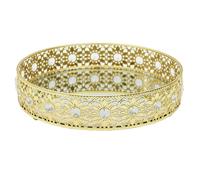 Home Deco Factory – Plateau déco miroir KA0204, multifonction pour bougies & boissons, doré 25 cm