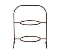 Plateau métallique rond 2 étages Casafina by CN Marron 27,5x15x33 cm