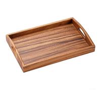 Plateau minimaliste en bois de noyer avec géométrie propre et polissage lisse pour le thé, le café et les collations (C)