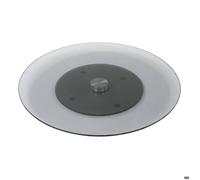 Plateau mobile tournant D. 70 cm - Aluminium, Verre trempé Hespéride