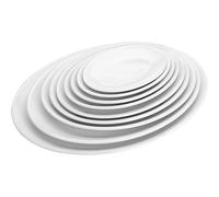 Plateau oval en mélamine Lacor 335x258x26 mm Blanc TU