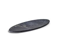 Plateau oval en mélamine Lacor Stone Noir 65x26x3 cm