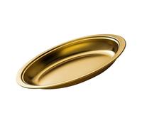 Plateau ovale en acier inoxydable, élégant ménage pour cuire du poisson à la vapeur et servir des apéritifs, argent/or Oval Serving Platter