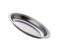 Plateau ovale en acier inoxydable, élégant ménage pour cuire du poisson à la vapeur et servir des apéritifs, argent/or Oval Serving Platter