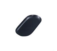Plateau ovale en acier inoxydable pour présentoir de bougies, décoration nordique et tri de bijoux (noir, 18 x 8,5 cm)