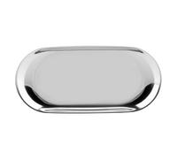 Plateau Ovale Inox - Rangement Bijoux & Cosmétiques, Décoratif pour Fruits et Thé, 7 Pouces