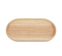 Plateau Ovale Naturel en Bois Plaque sûre Non-Toxique Moderne élégant pour Restaurant hôtel café Maison (30 * 19 * 2cm)