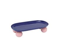 Plateau ovale Present Time Double Funky Bleu 16x6x2 cm